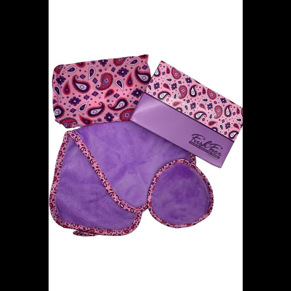 Campanelli 2-pack Fresh Face Makeup Remover Purple Paisley
